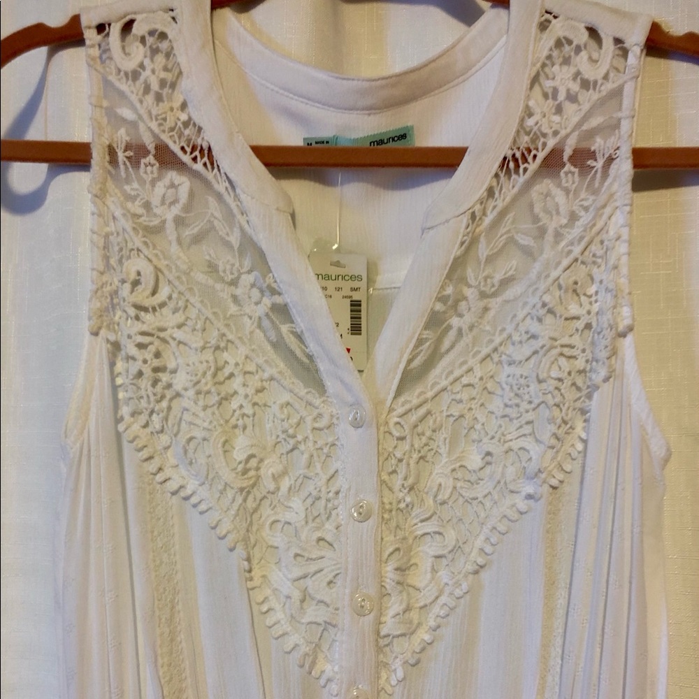 maurices Above the Knee White Dress